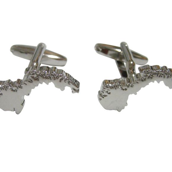 Norway Map Shape Cufflinks - Picture 1 of 2